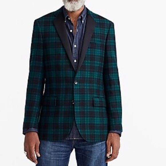 NEW • J. Crew • Ludlow Tartan Plaid Blazer Green - Picture 2 of 6